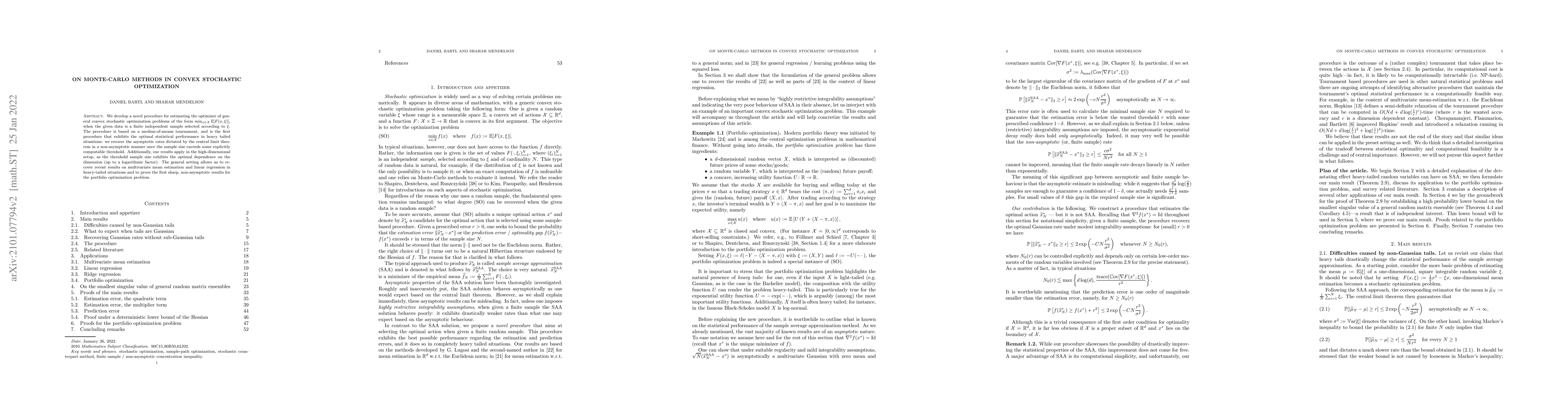 Thumbnail for On Monte-Carlo methods in convex stochastic optimization