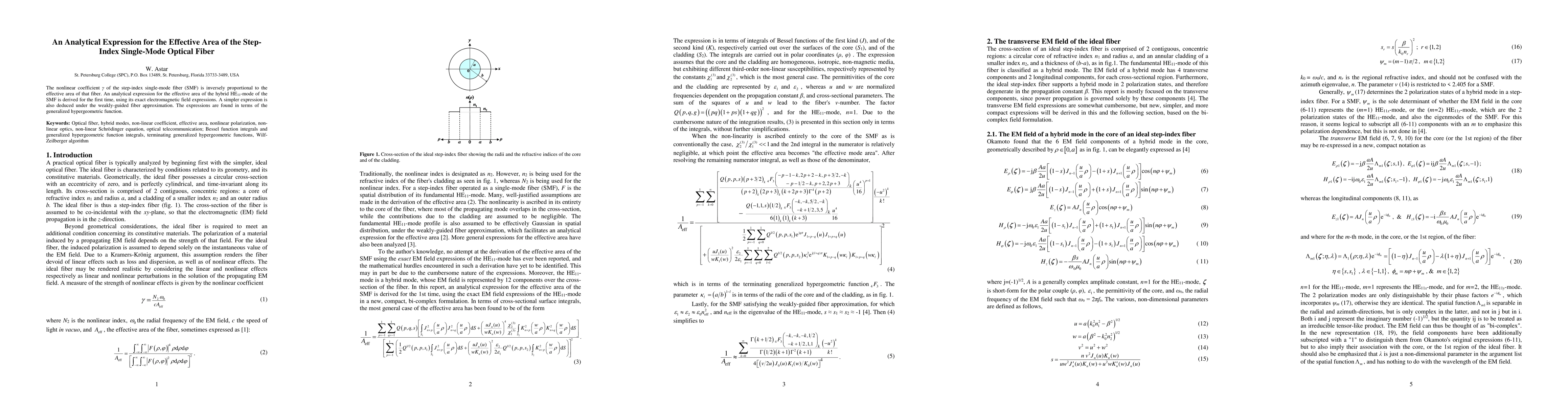 Thumbnail for An Analytical Expression for the Effective Area of the Step-Index
  Single-Mode Optical Fiber
