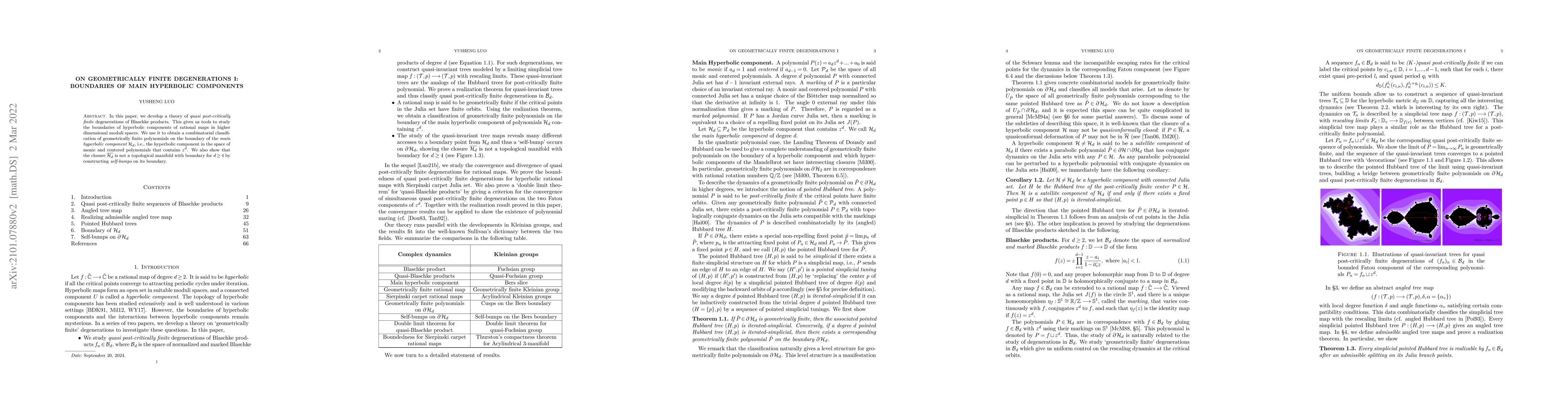 Thumbnail for On geometrically finite degenerations I: boundaries of main hyperbolic
  components