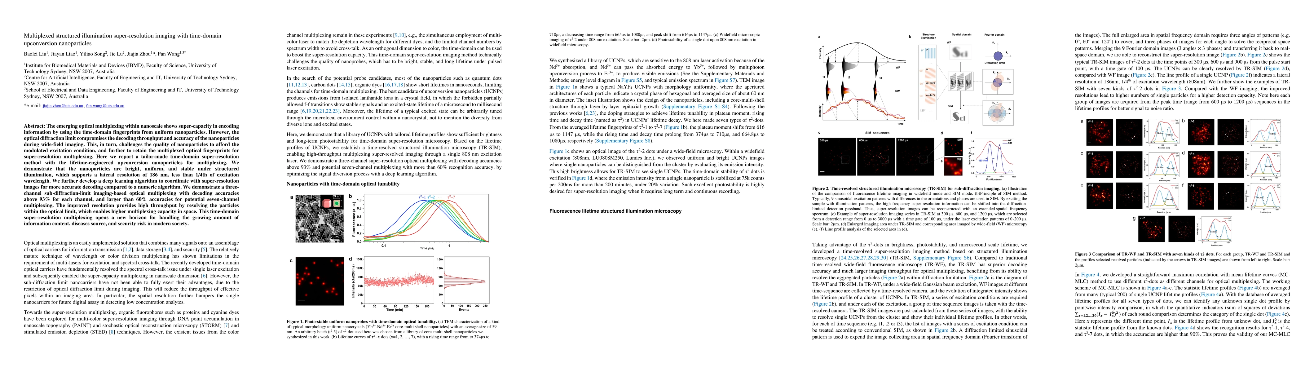 Thumbnail for Multiplexed structured illumination super-resolution imaging with
  time-domain upconversion nanoparticles