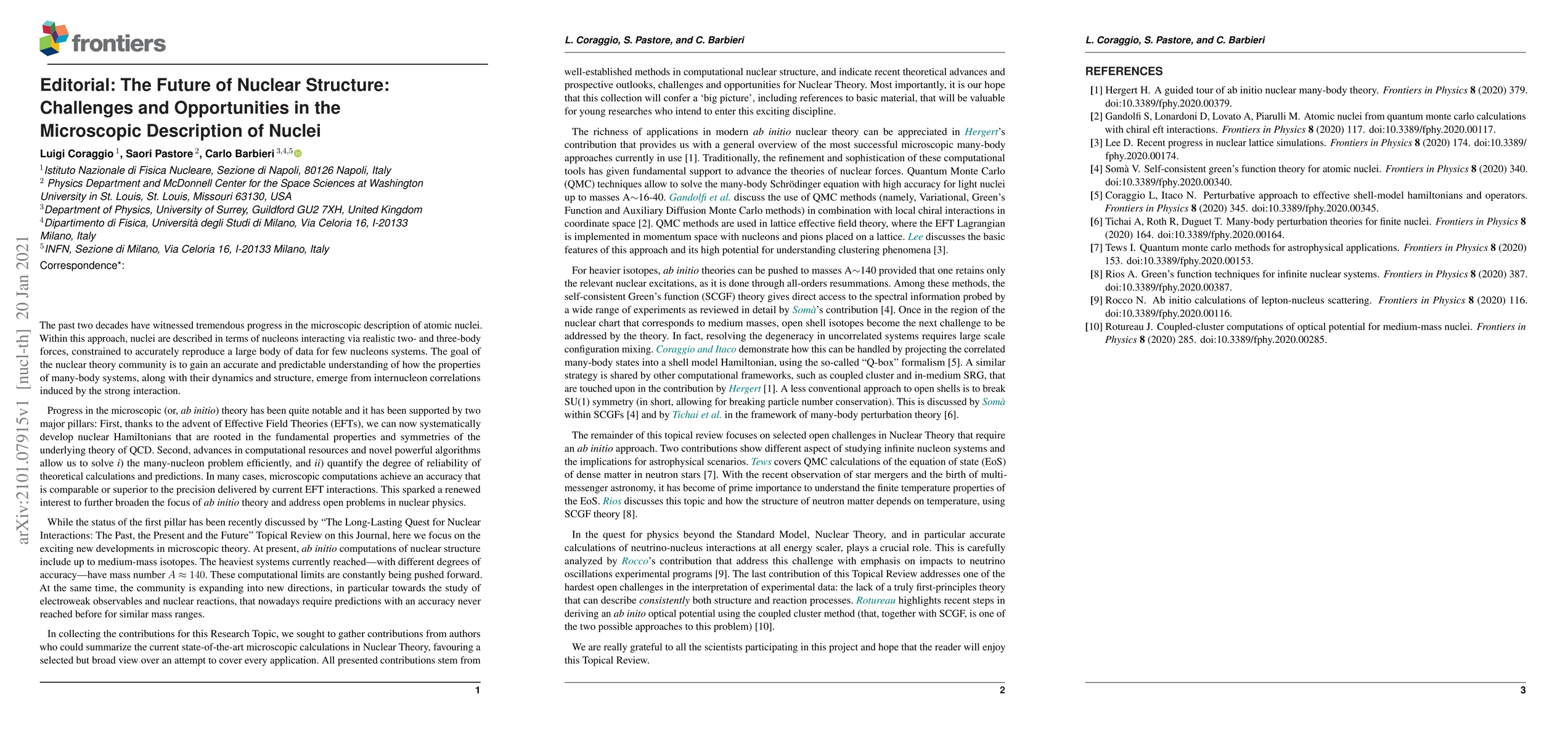 Thumbnail for Editorial: The Future of Nuclear Structure: Challenges and Opportunities
  in the Microscopic Description of Nuclei