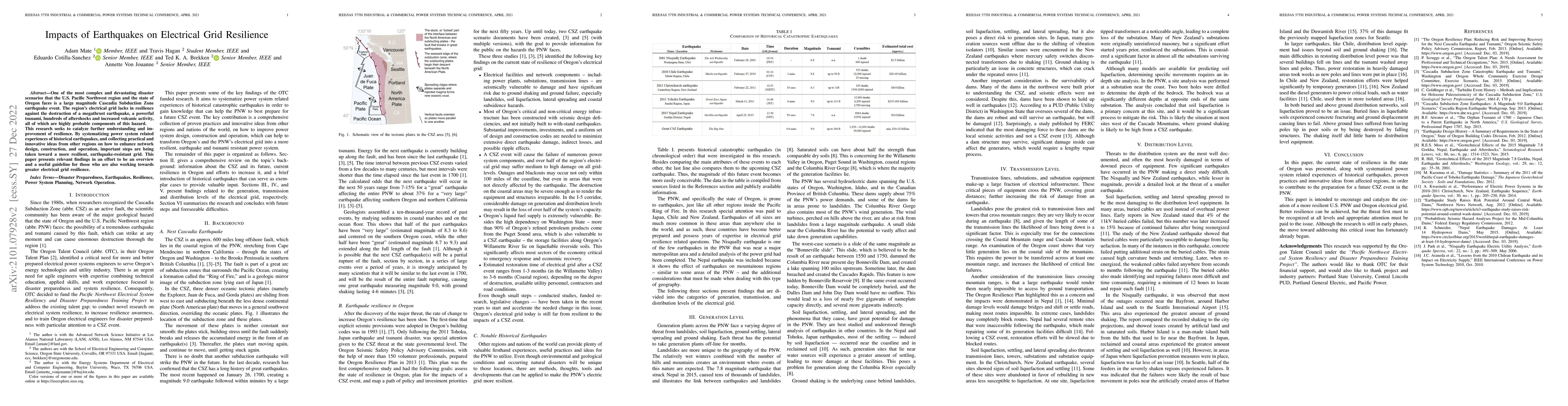 Thumbnail for Impacts of Earthquakes on Electrical Grid Resilience