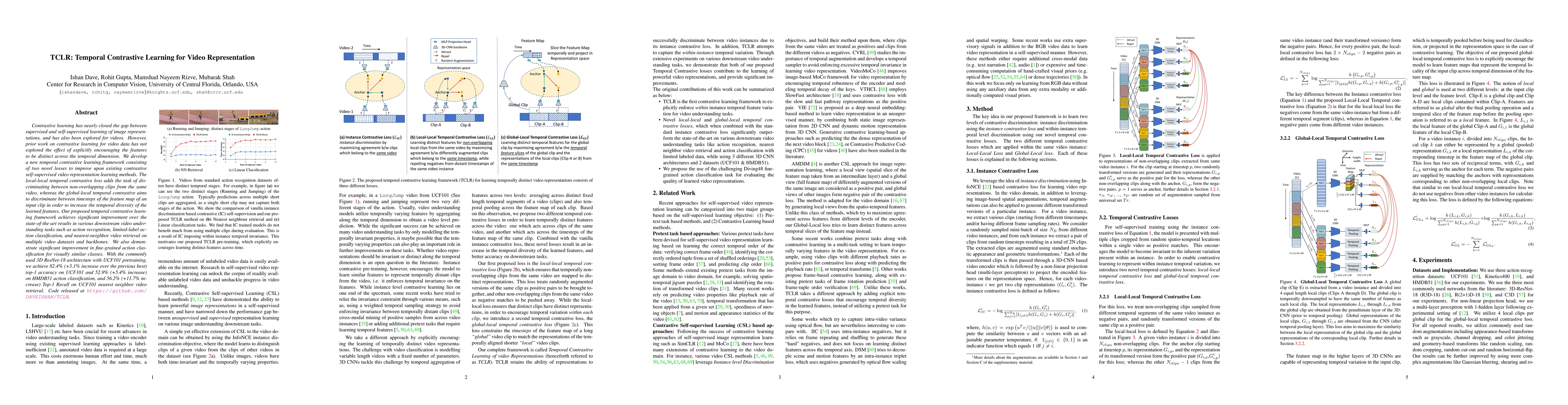 Thumbnail for TCLR: Temporal Contrastive Learning for Video Representation
