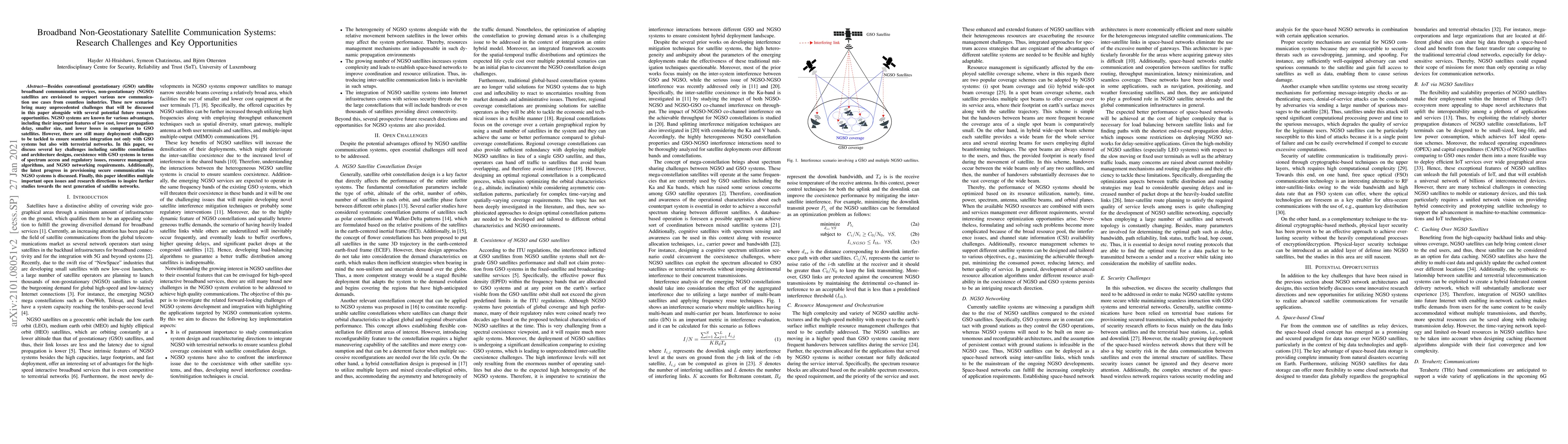 Thumbnail for Broadband Non-Geostationary Satellite Communication Systems: Research
  Challenges and Key Opportunities
