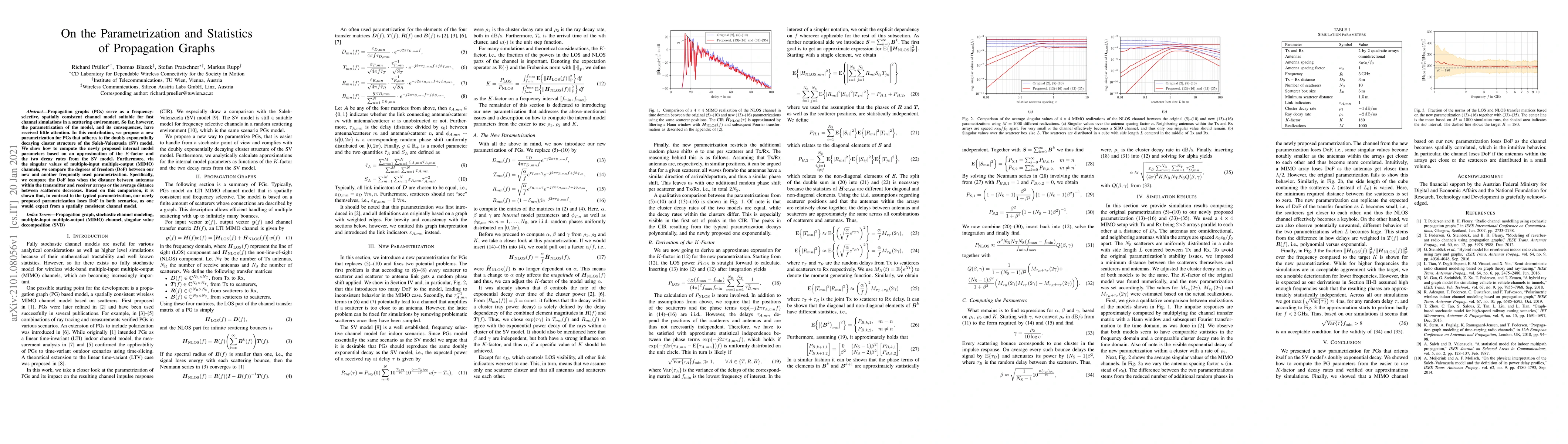 Thumbnail for On the Parametrization and Statistics of Propagation Graphs
