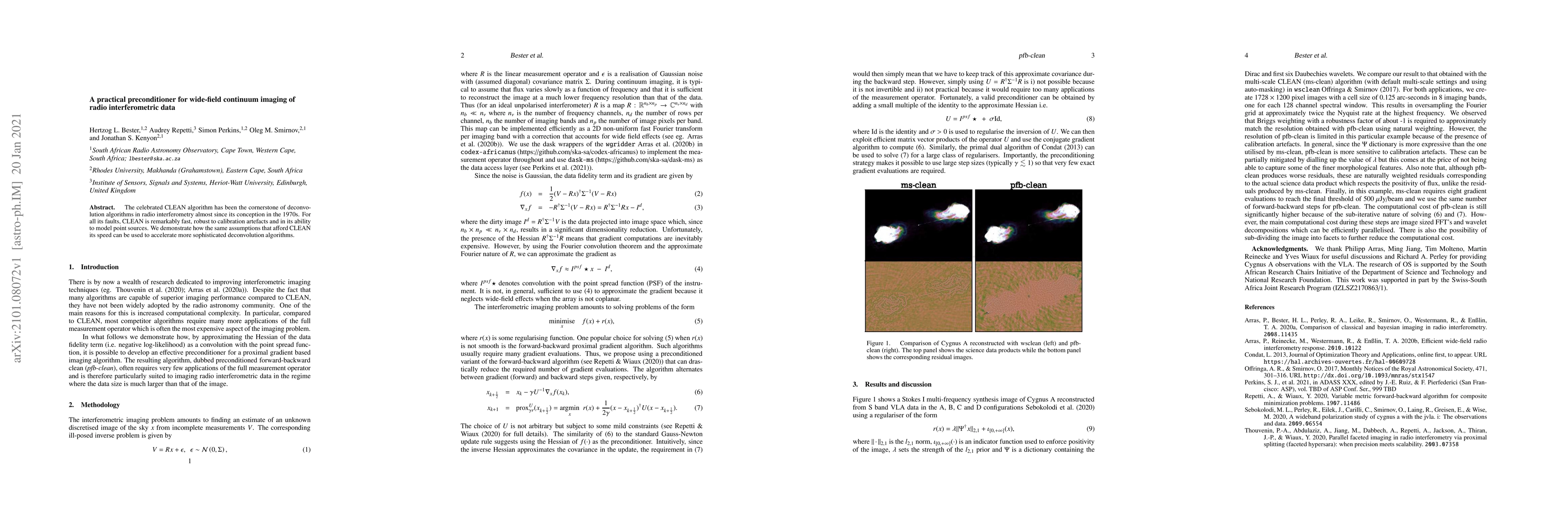 Thumbnail for A practical preconditioner for wide-field continuum imaging of radio
  interferometric data