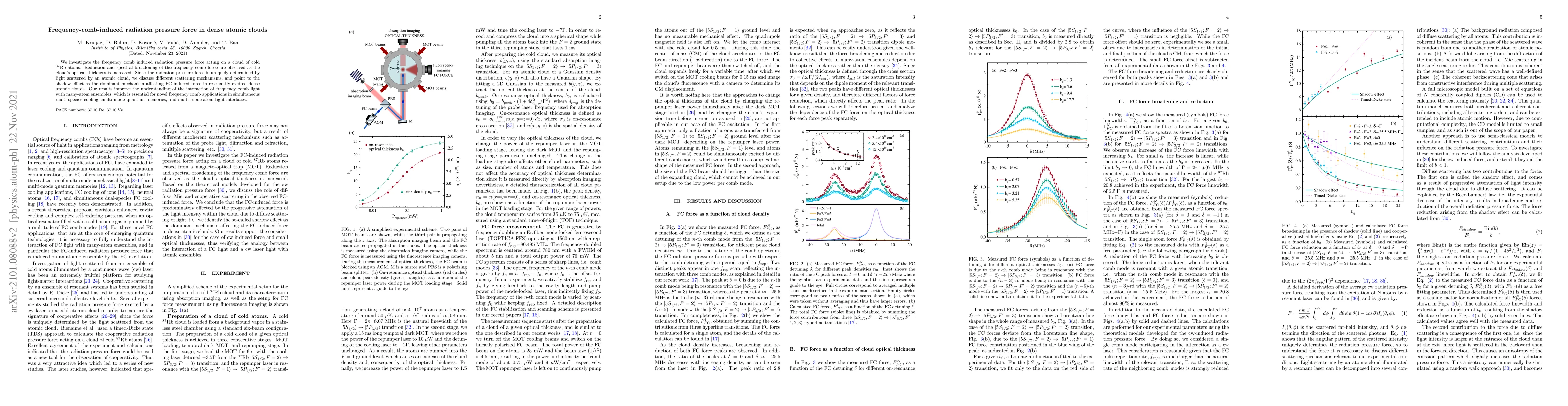 Thumbnail for Frequency-comb-induced radiation pressure force in dense atomic clouds