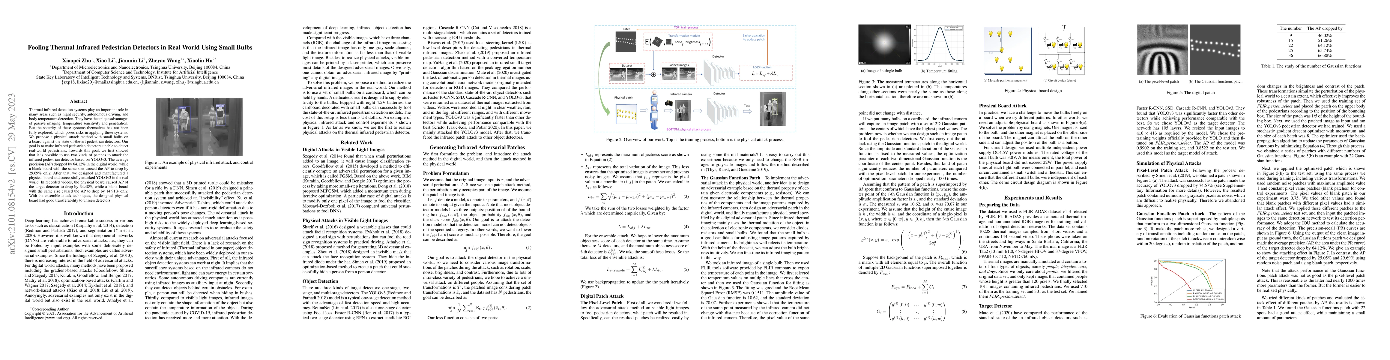 Thumbnail for Fooling thermal infrared pedestrian detectors in real world using small
  bulbs