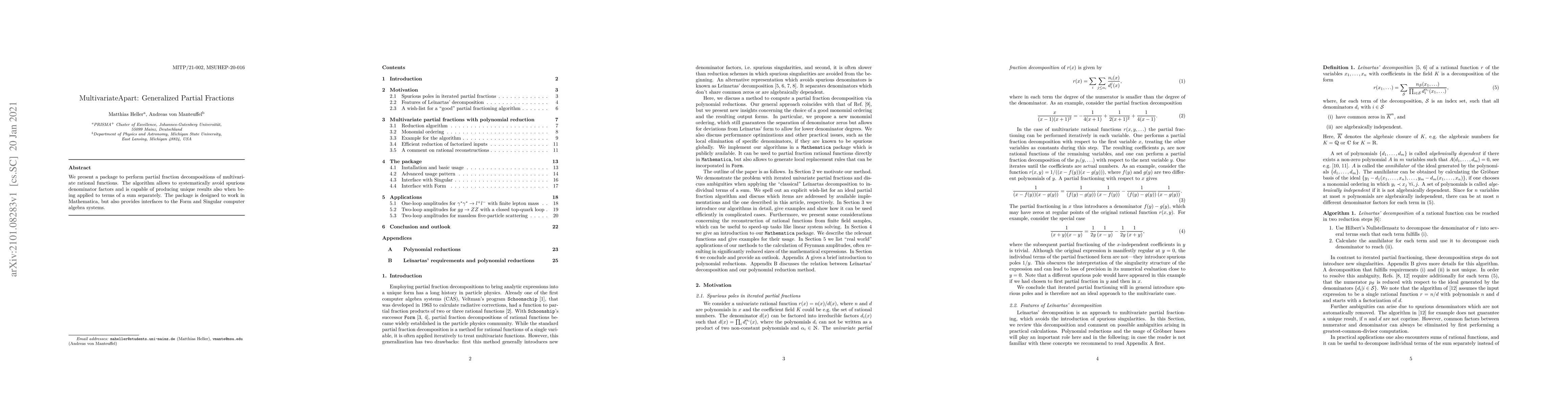 Thumbnail for MultivariateApart: Generalized Partial Fractions