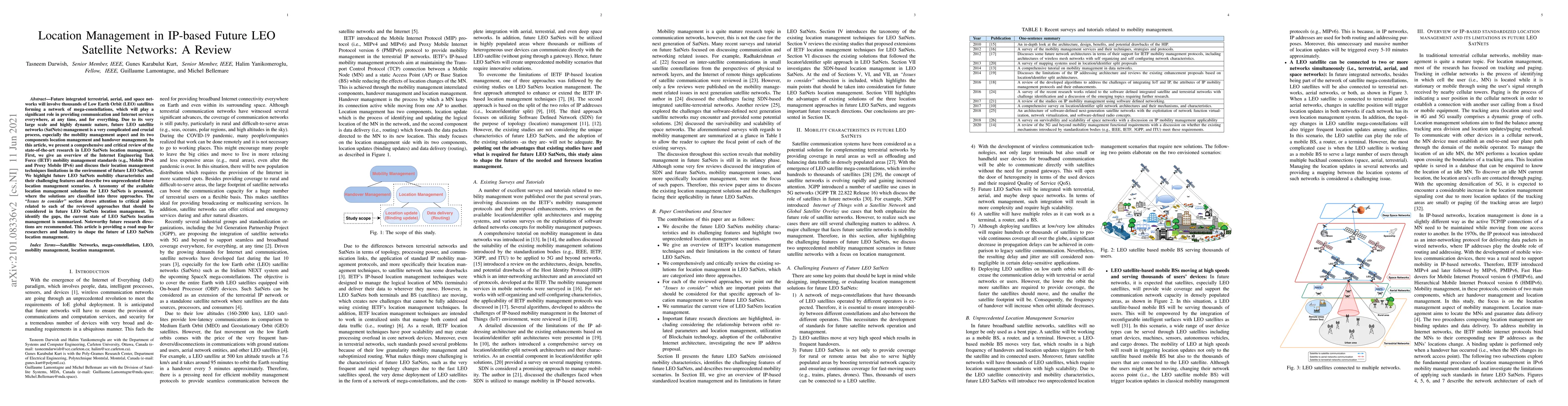 Thumbnail for Location Management in IP-based Future LEO Satellite Networks: A Review