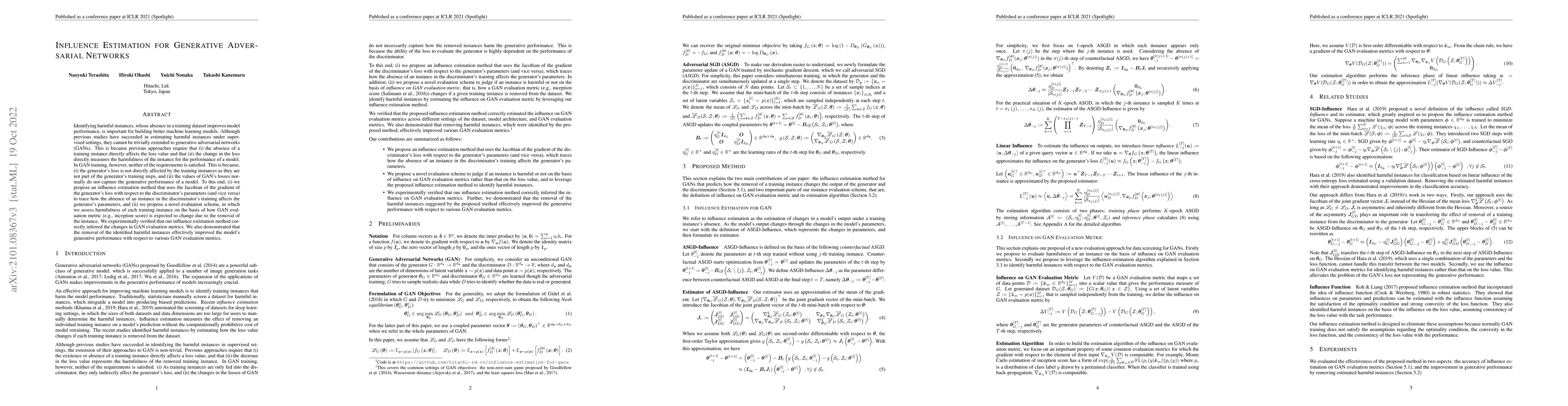 Thumbnail for Influence Estimation for Generative Adversarial Networks