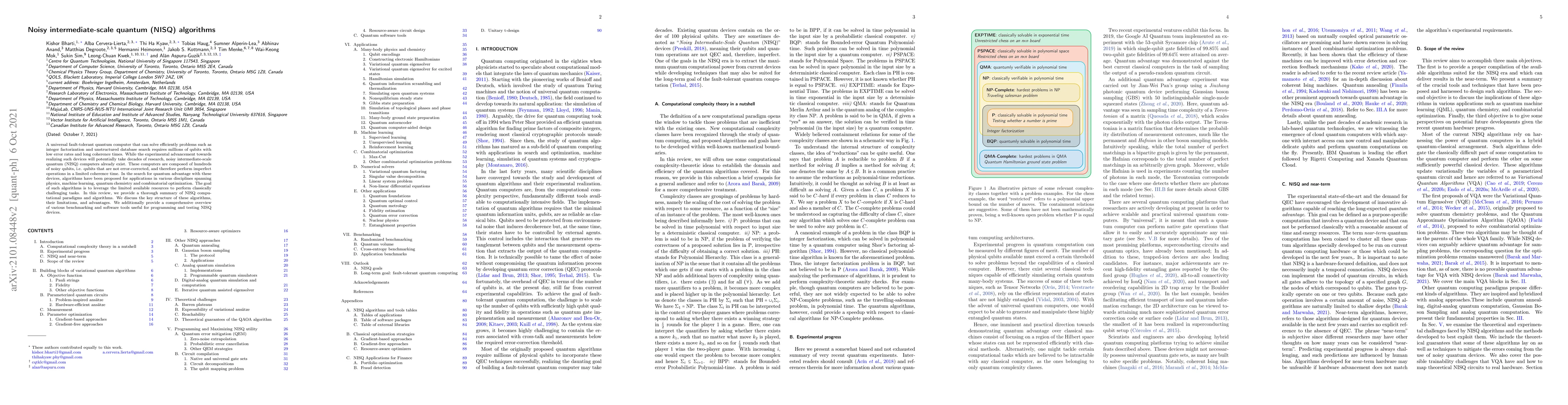 Thumbnail for Noisy intermediate-scale quantum (NISQ) algorithms