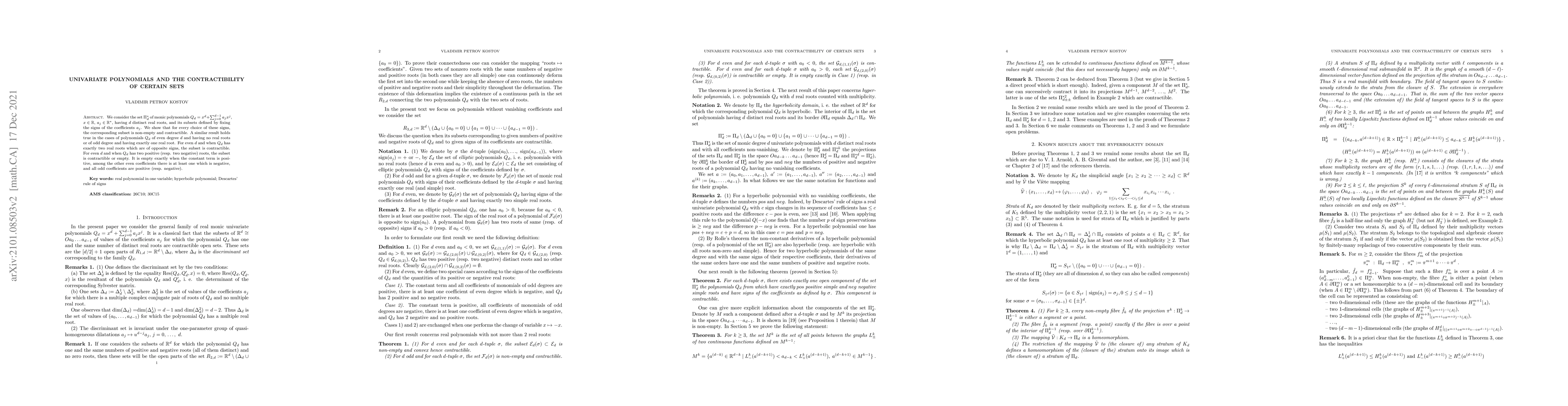 Thumbnail for Univariate polynomials and the contractibility of certain sets