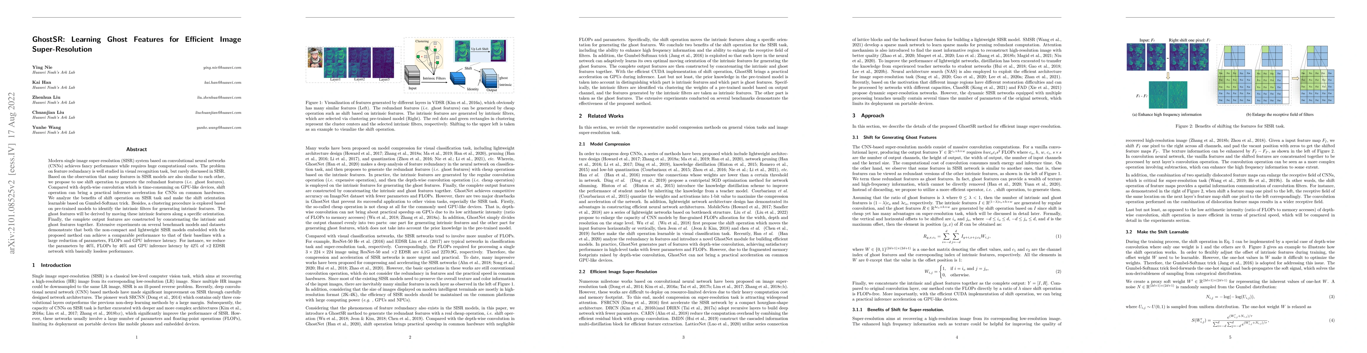 Thumbnail for GhostSR: Learning Ghost Features for Efficient Image Super-Resolution