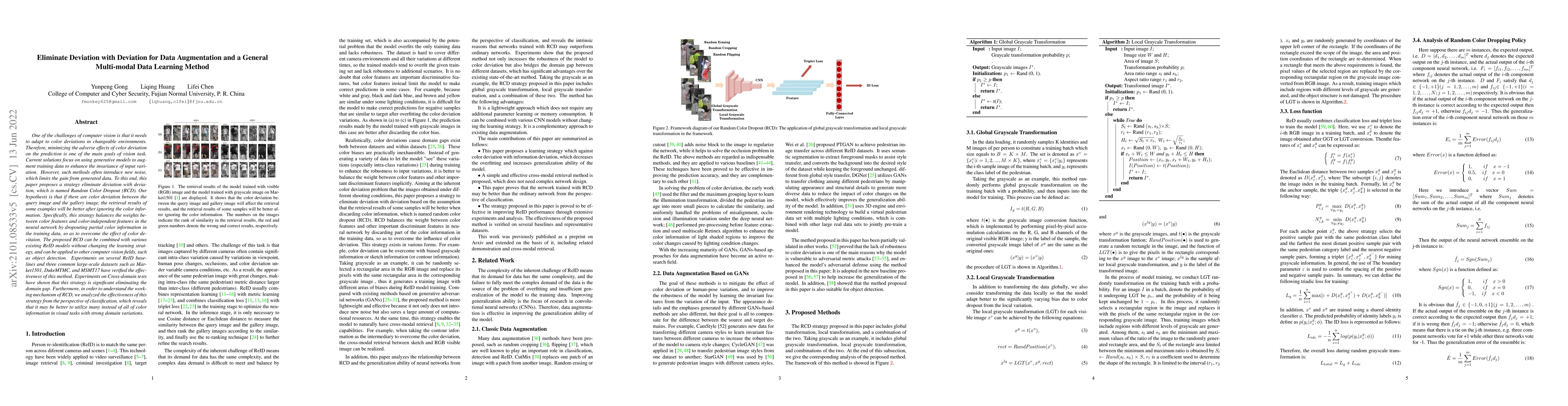 Thumbnail for Eliminate Deviation with Deviation for Data Augmentation and a General
  Multi-modal Data Learning Method