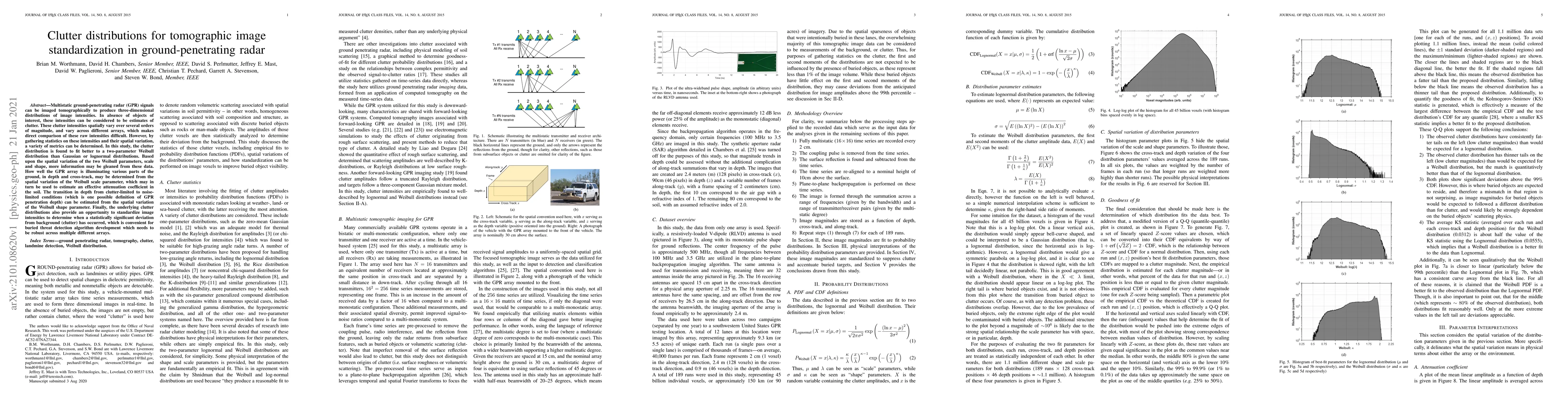 Thumbnail for Clutter distributions for tomographic image standardization in
  ground-penetrating radar