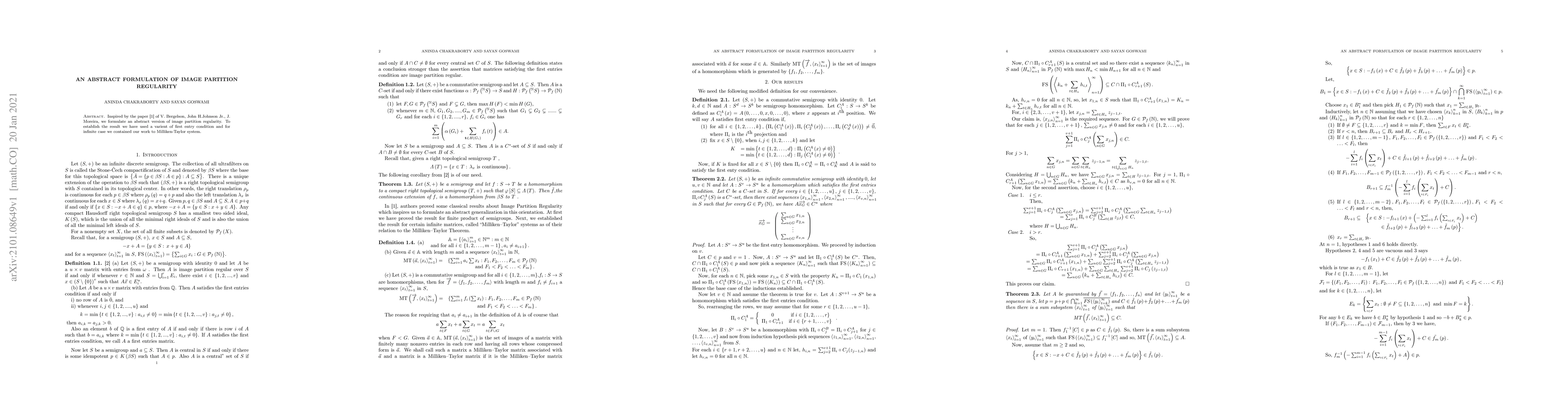 Thumbnail for An abstract formulation of image partition regularity