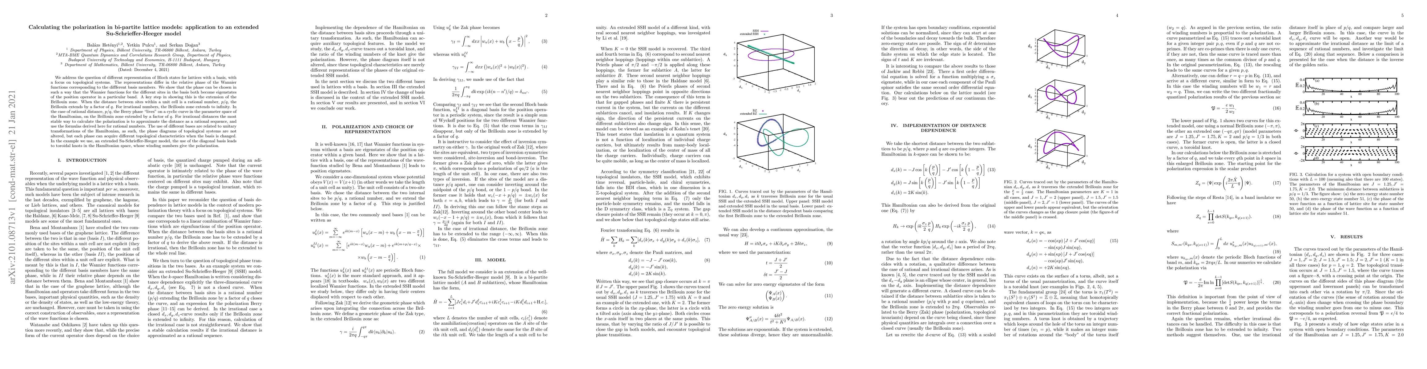 Thumbnail for Calculating the polarization in bi-partite lattice models: application
  to an extended Su-Schrieffer-Heeger model