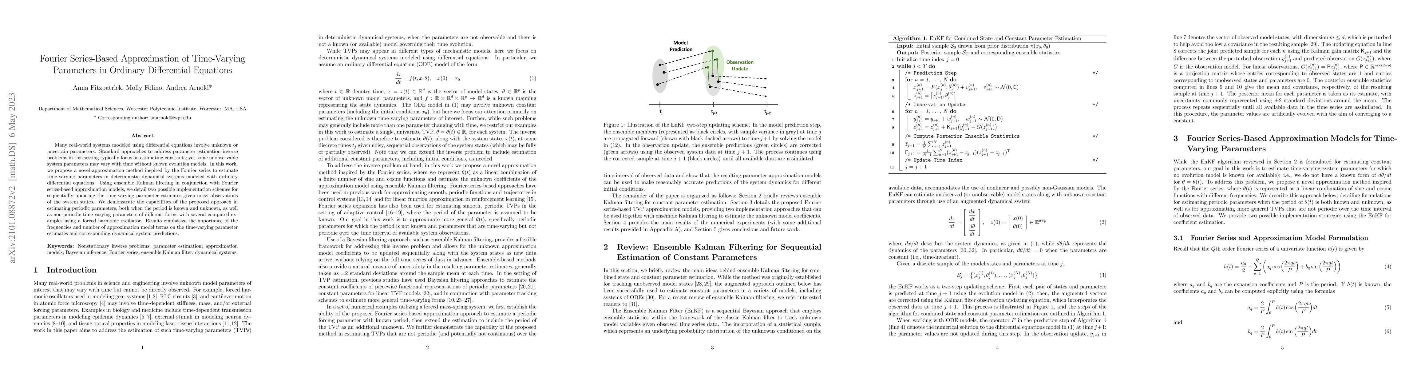 Thumbnail for Fourier Series-Based Approximation of Time-Varying Parameters in
  Ordinary Differential Equations