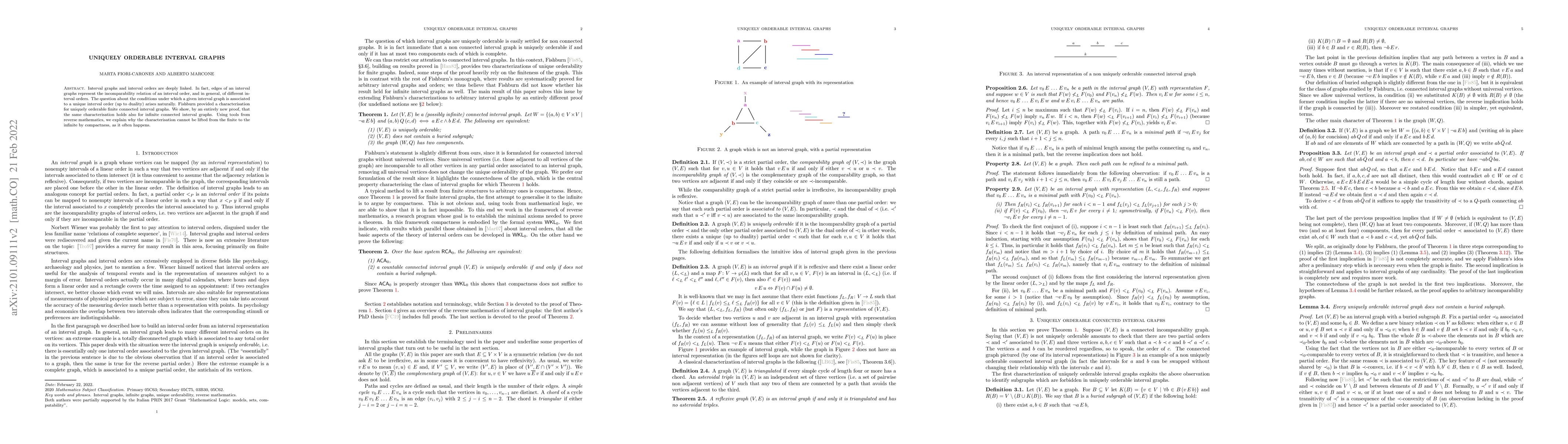 Thumbnail for Uniquely orderable interval graphs