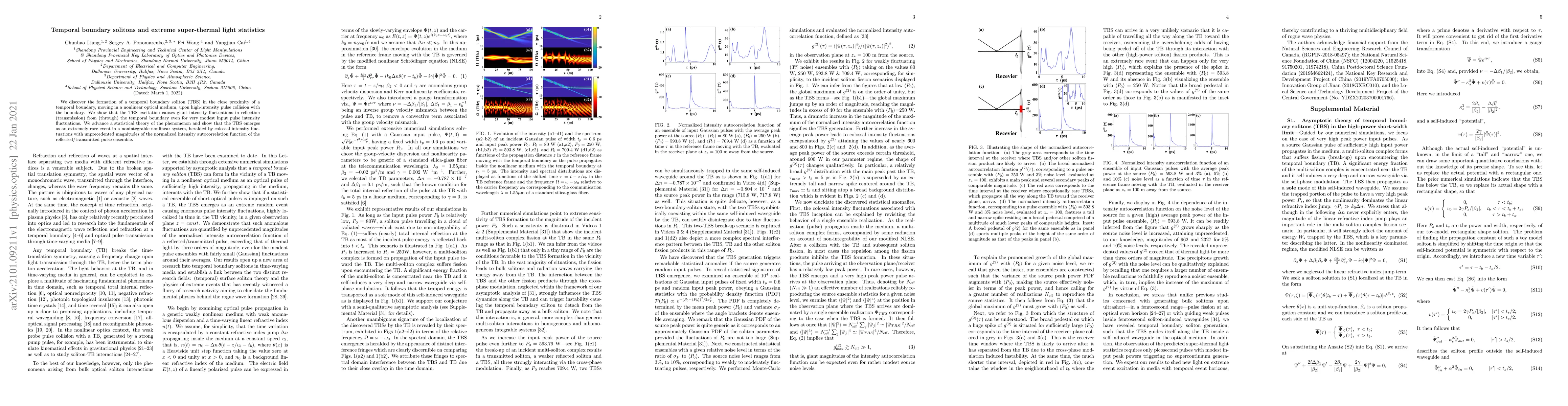 Thumbnail for Temporal boundary solitons and extreme super-thermal light statistics