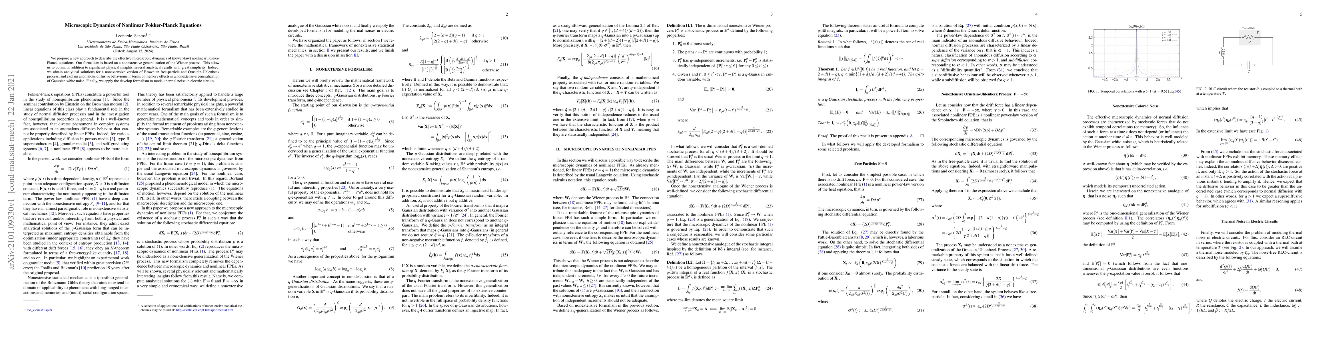 Thumbnail for Microscopic Dynamics of Nonlinear Fokker-Planck Equations