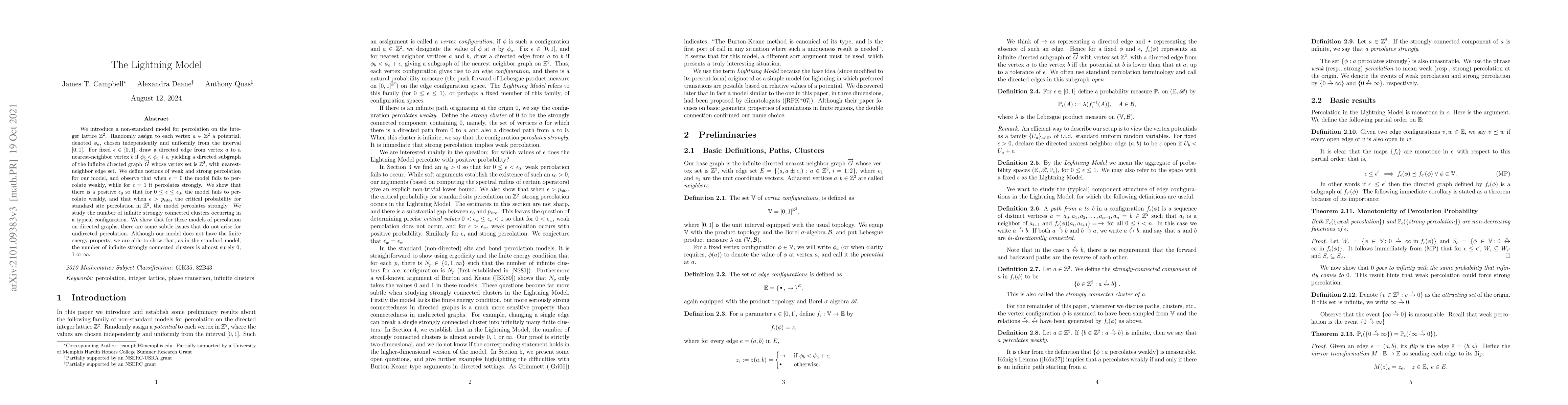 Thumbnail for The Lightning Model