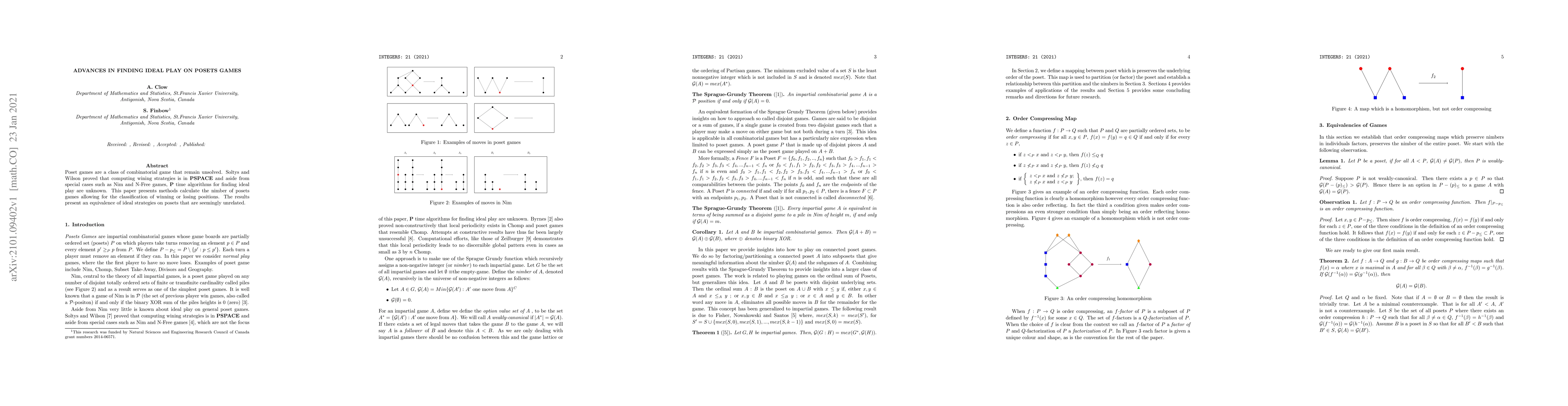 Thumbnail for Advances in finding ideal play on poset games