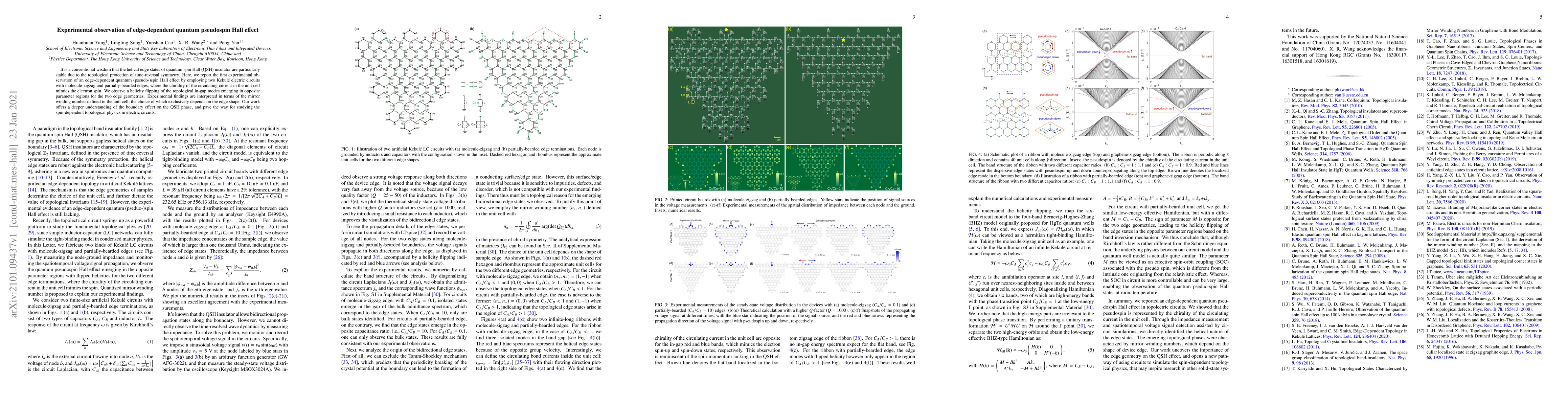 Thumbnail for Experimental observation of edge-dependent quantum pseudospin Hall
  effect