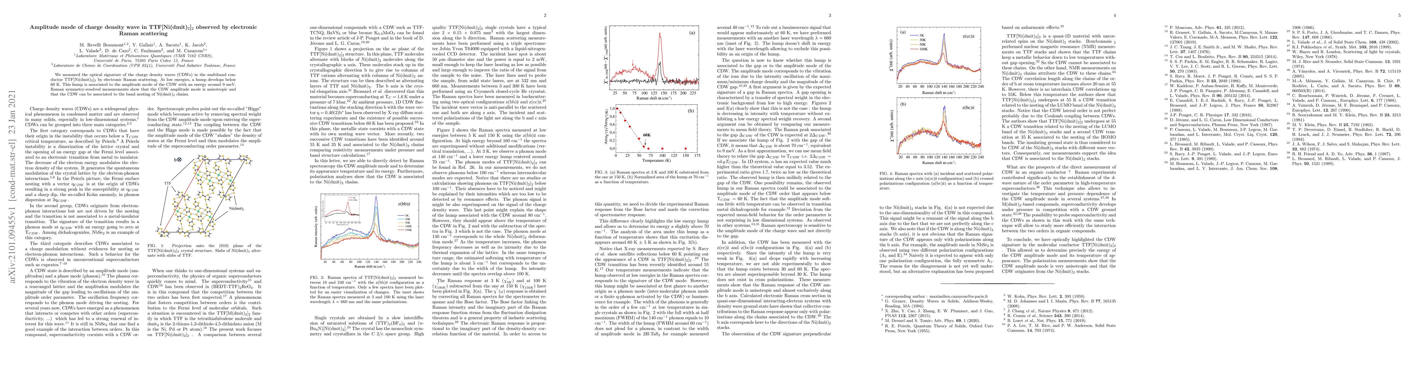 Thumbnail for Amplitude mode of charge density wave in TTF[Ni(dmit)2]2 observed by
  electronic Raman scattering