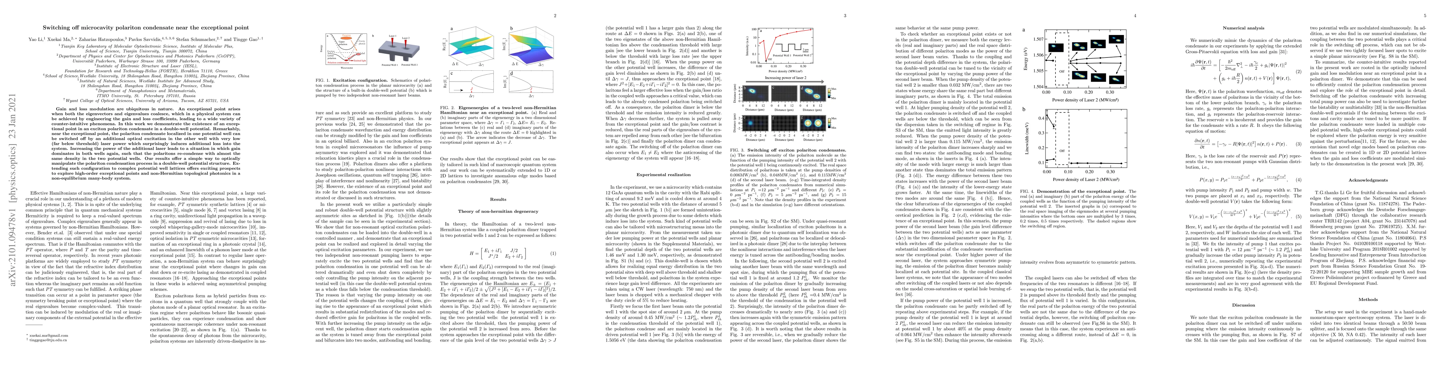 Thumbnail for Switching off microcavity polariton condensate near the exceptional
  point