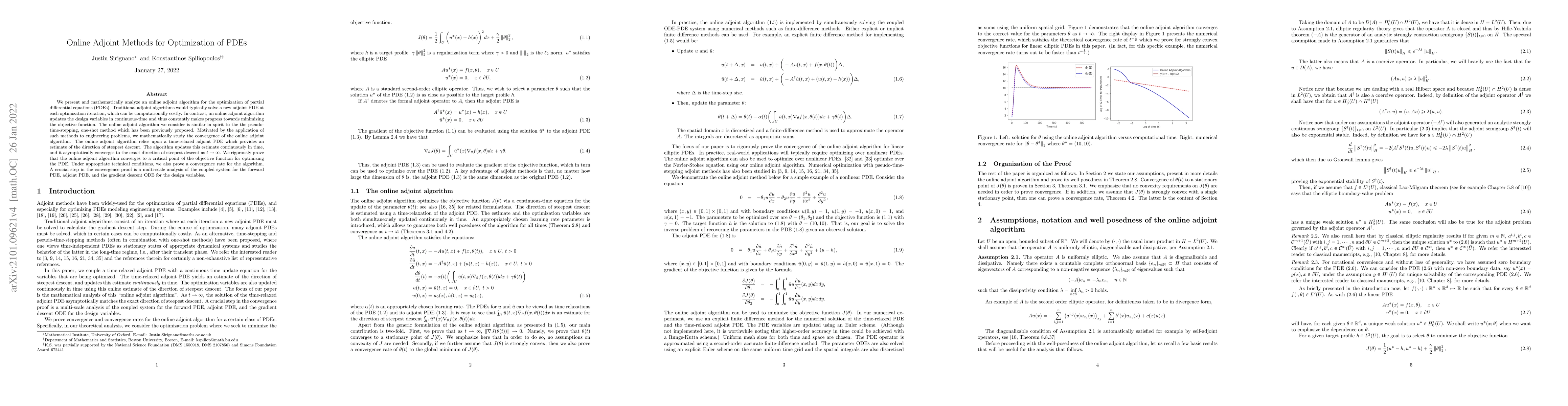 Thumbnail for Online Adjoint Methods for Optimization of PDEs