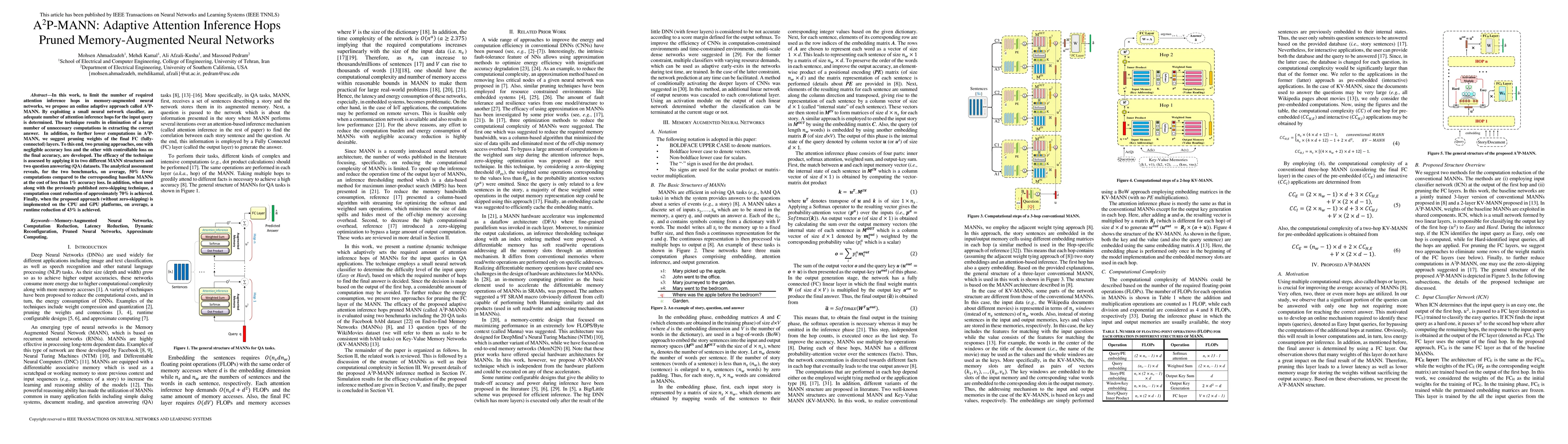 Thumbnail for A2P-MANN: Adaptive Attention Inference Hops Pruned Memory-Augmented
  Neural Networks