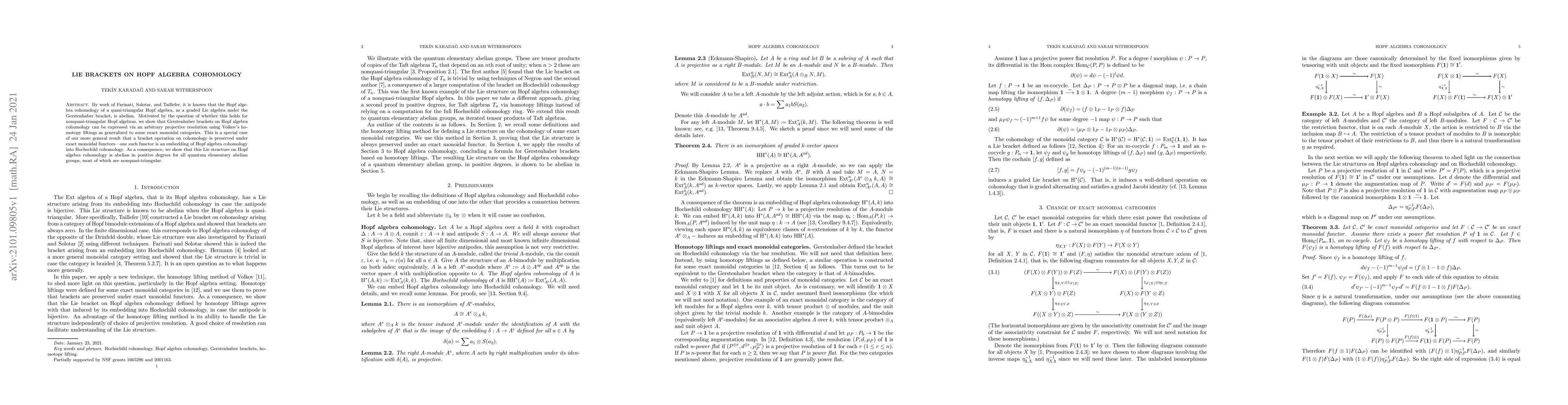 Thumbnail for Lie brackets on Hopf algebra cohomology