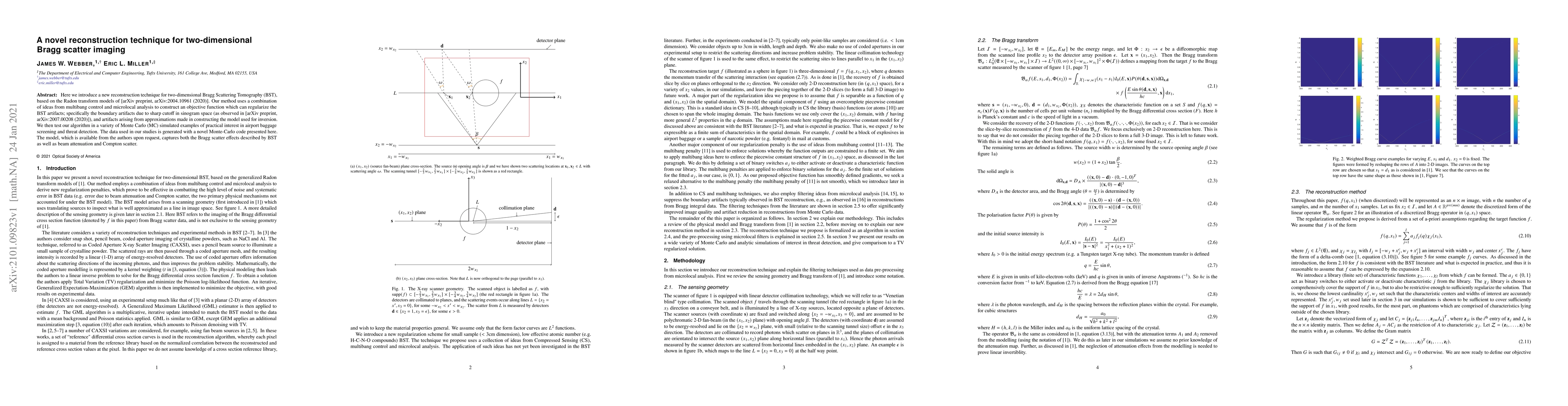 Thumbnail for A novel reconstruction technique for two-dimensional Bragg scatter
  imaging