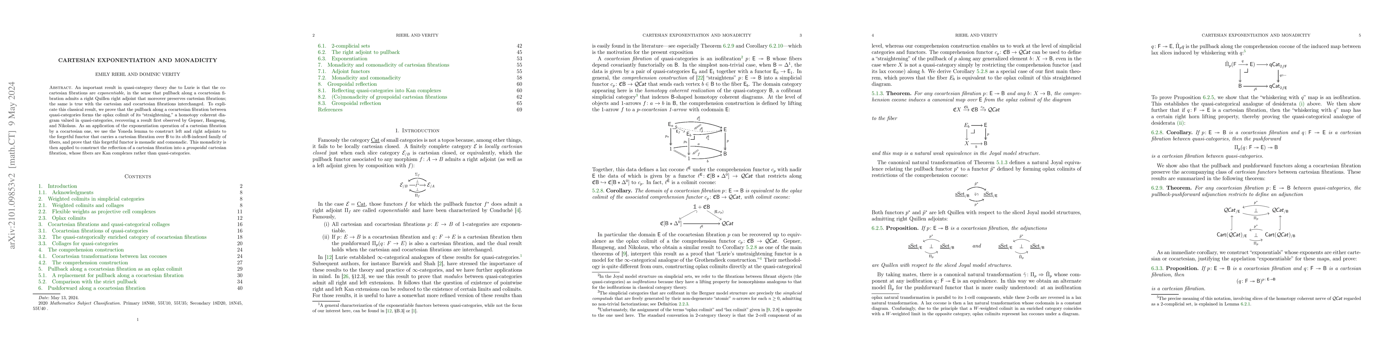 Thumbnail for Cartesian exponentiation and monadicity
