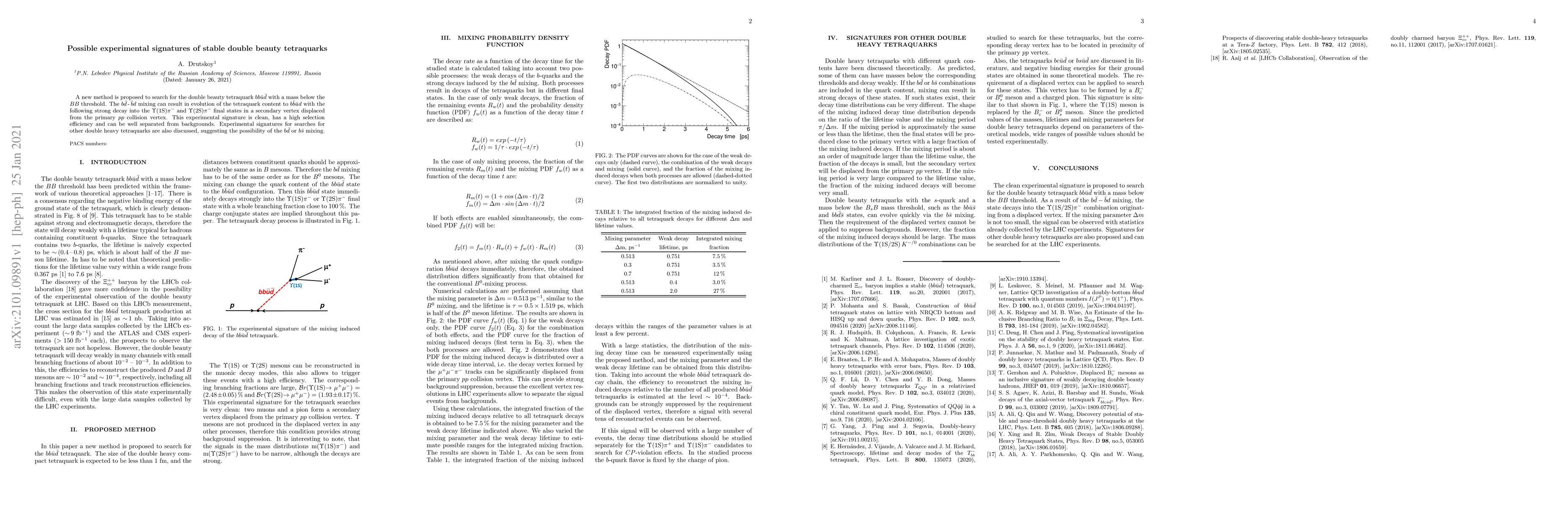 Thumbnail for Possible experimental signatures of stable double beauty tetraquarks