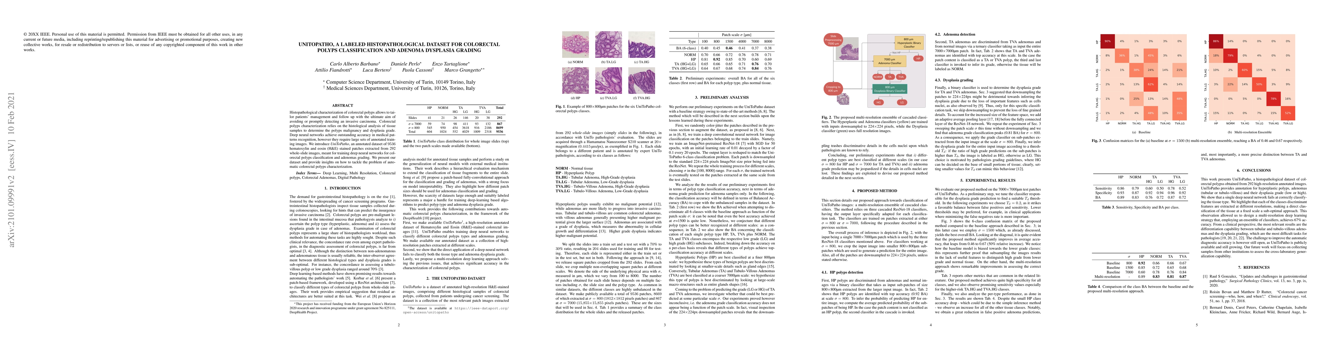 Thumbnail for UniToPatho, a labeled histopathological dataset for colorectal polyps
  classification and adenoma dysplasia grading