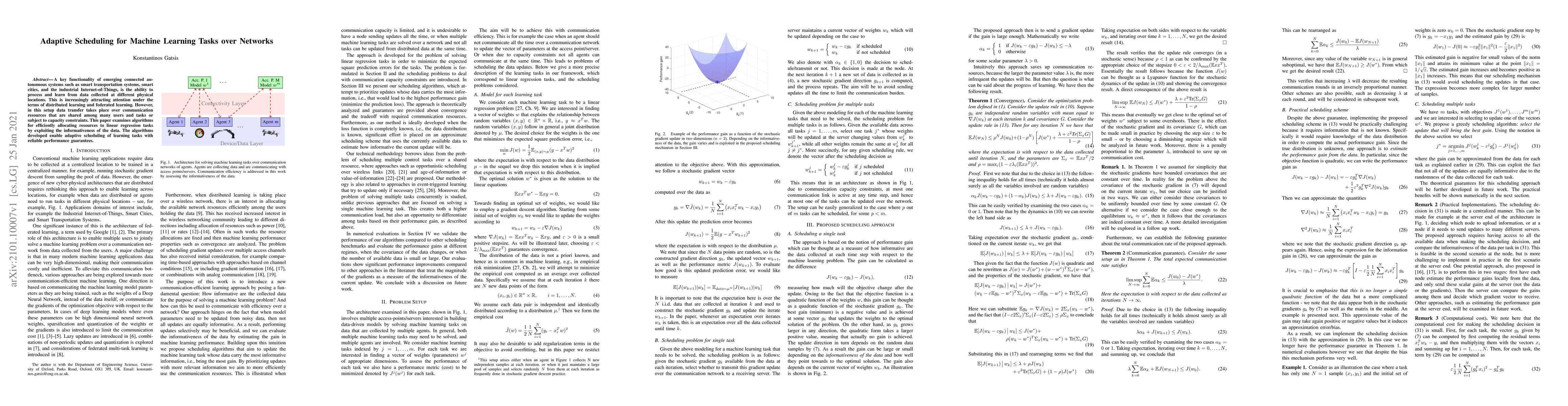 Thumbnail for Adaptive Scheduling for Machine Learning Tasks over Networks