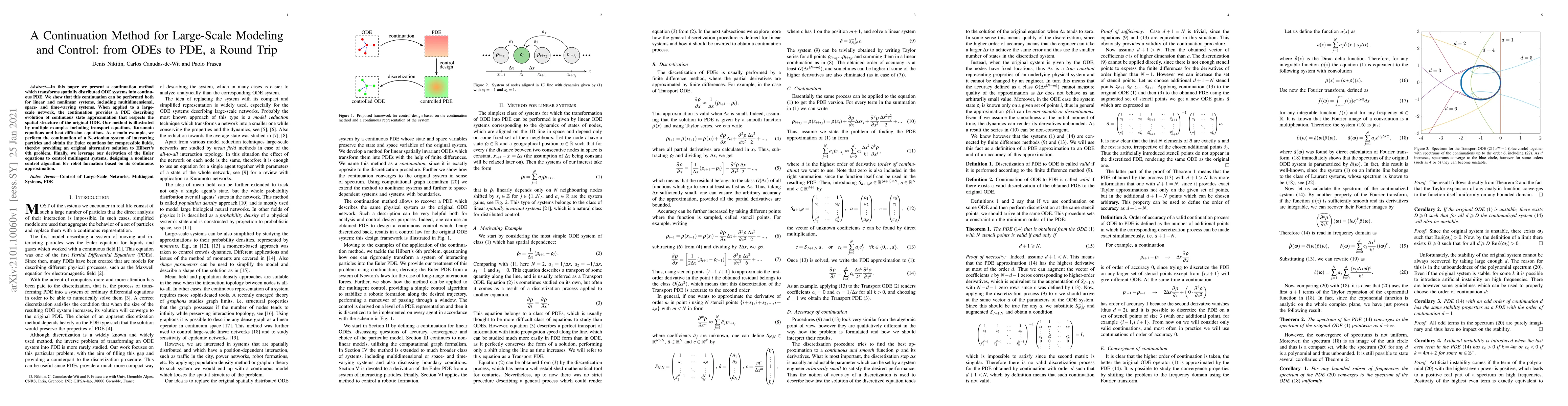 Thumbnail for A Continuation Method for Large-Scale Modeling and Control: from ODEs to
  PDE, a Round Trip