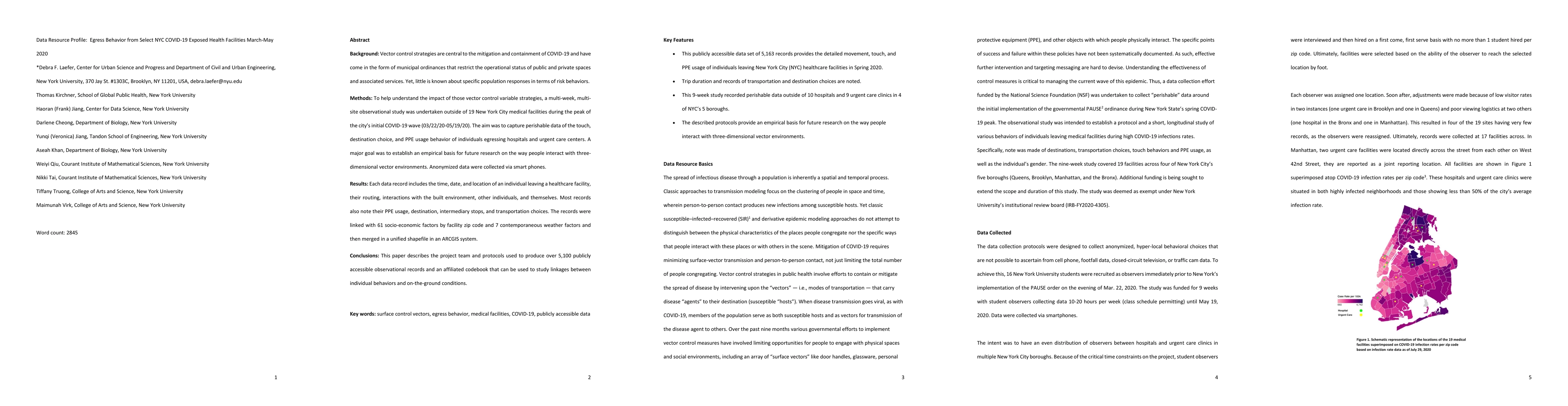Thumbnail for Data Resource Profile: Egress Behavior from Select NYC COVID-19 Exposed
  Health Facilities March-May 2020