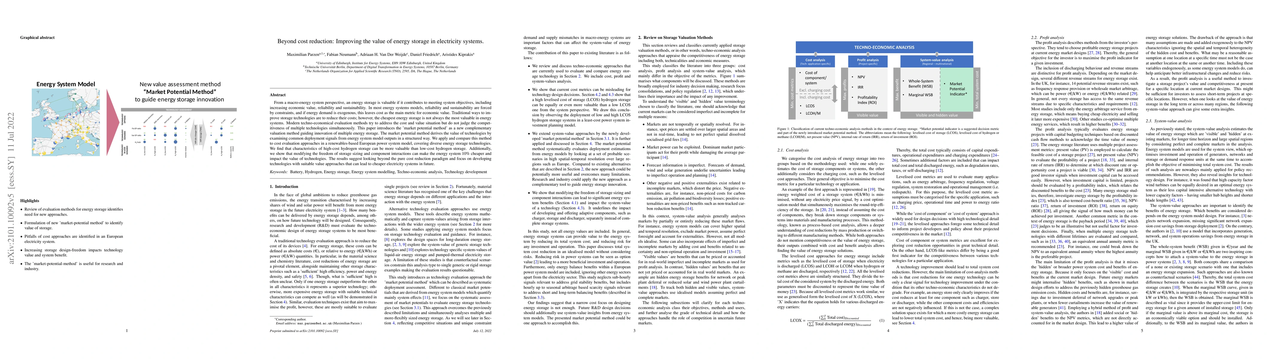 Thumbnail for Beyond cost reduction: Improving the value of energy storage in
  electricity systems
