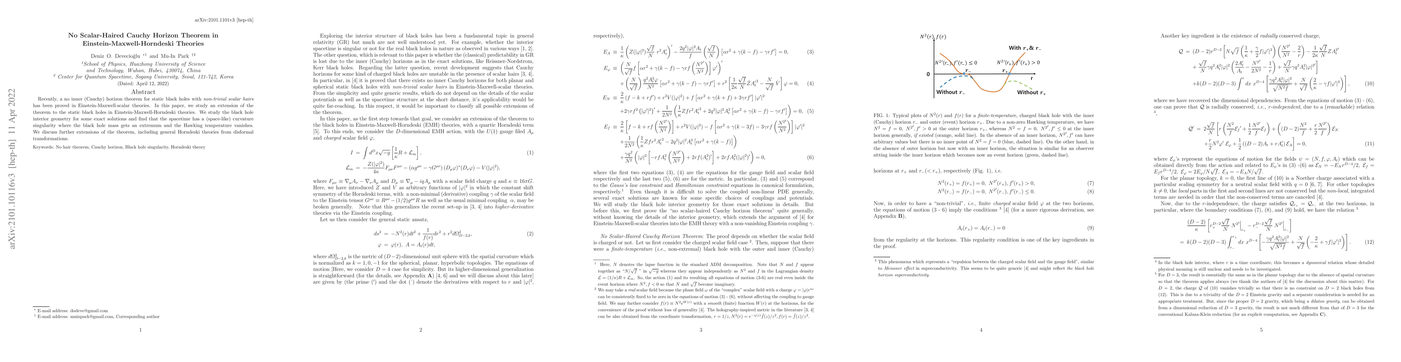 Thumbnail for No Scalar-Haired Cauchy Horizon Theorem in Einstein-Maxwell-Horndeski
  Theories