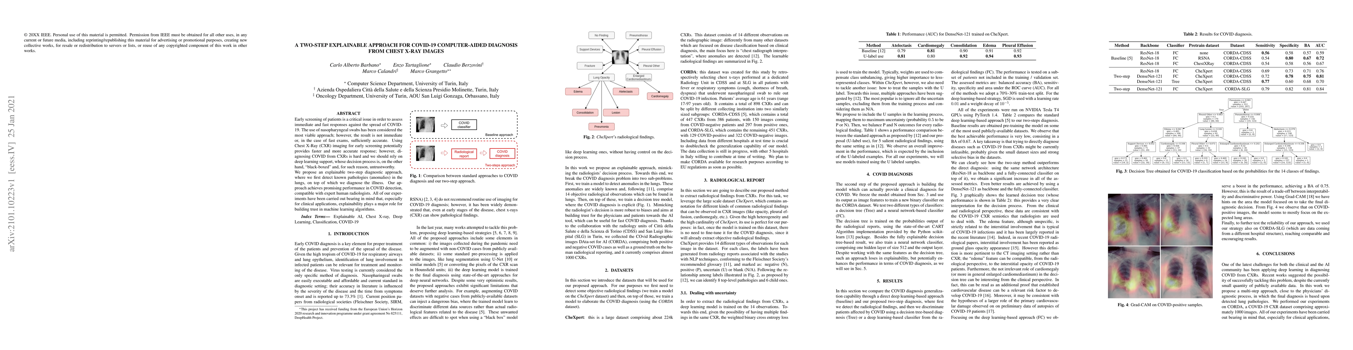 Thumbnail for A two-step explainable approach for COVID-19 computer-aided diagnosis
  from chest x-ray images