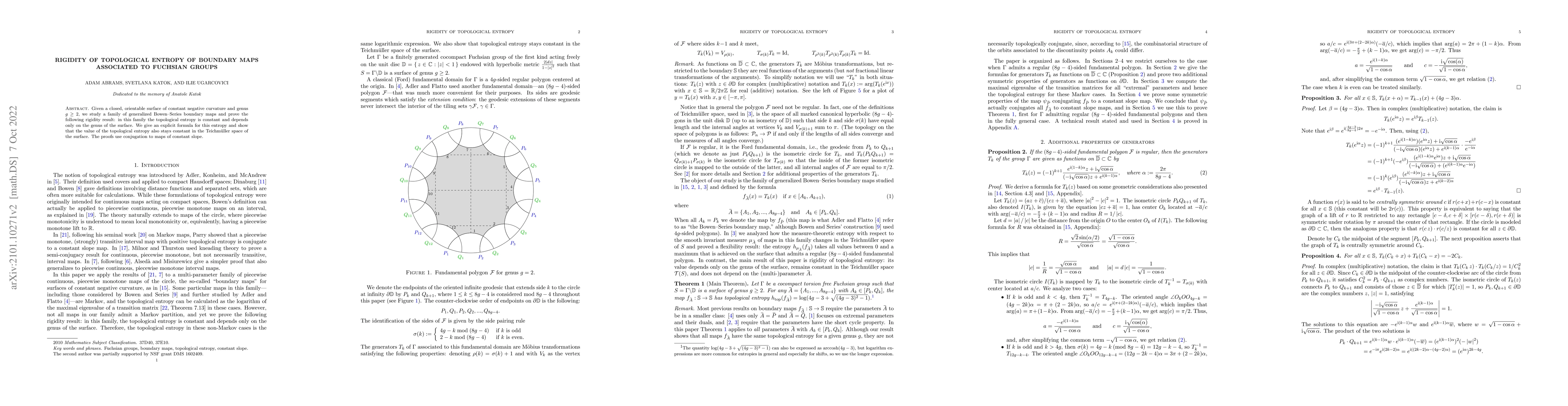 Thumbnail for Rigidity of topological entropy of boundary maps associated to Fuchsian
  groups