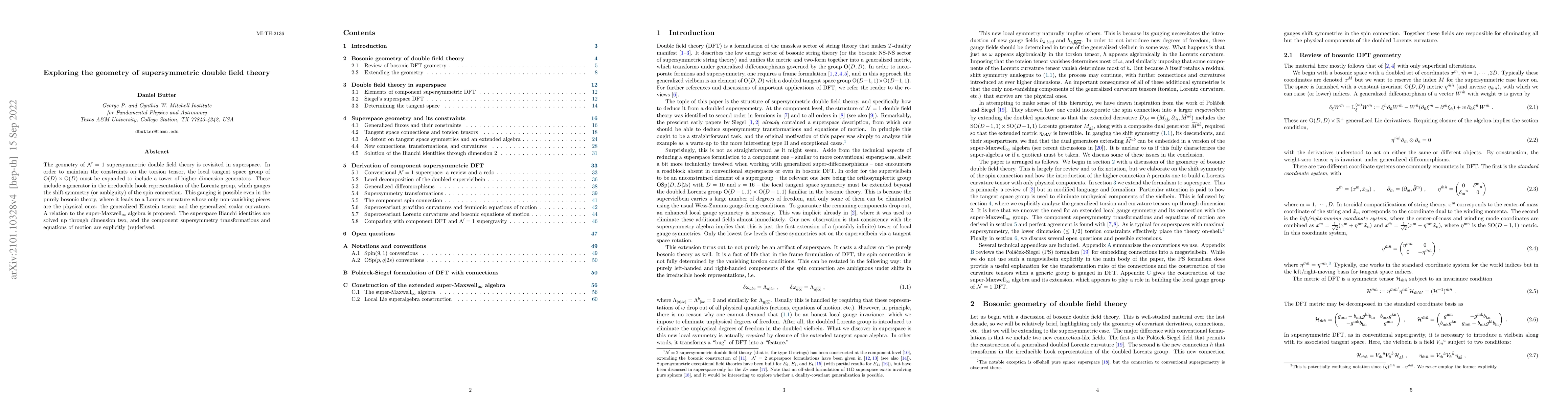 Thumbnail for Exploring the geometry of supersymmetric double field theory