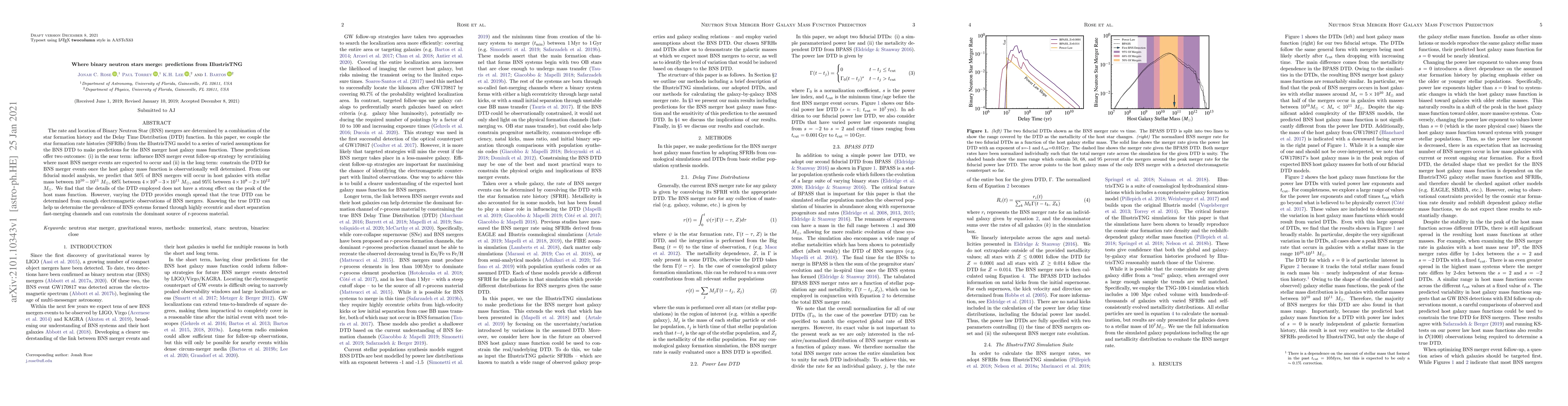 Thumbnail for Where binary neutron stars merge: predictions from IllustrisTNG