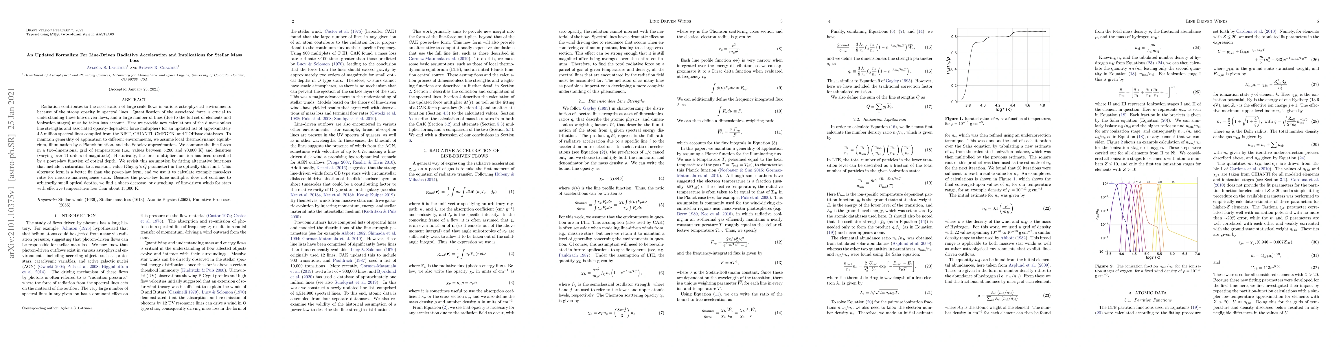 Thumbnail for An Updated Formalism For Line-Driven Radiative Acceleration and
  Implications for Stellar Mass Loss
