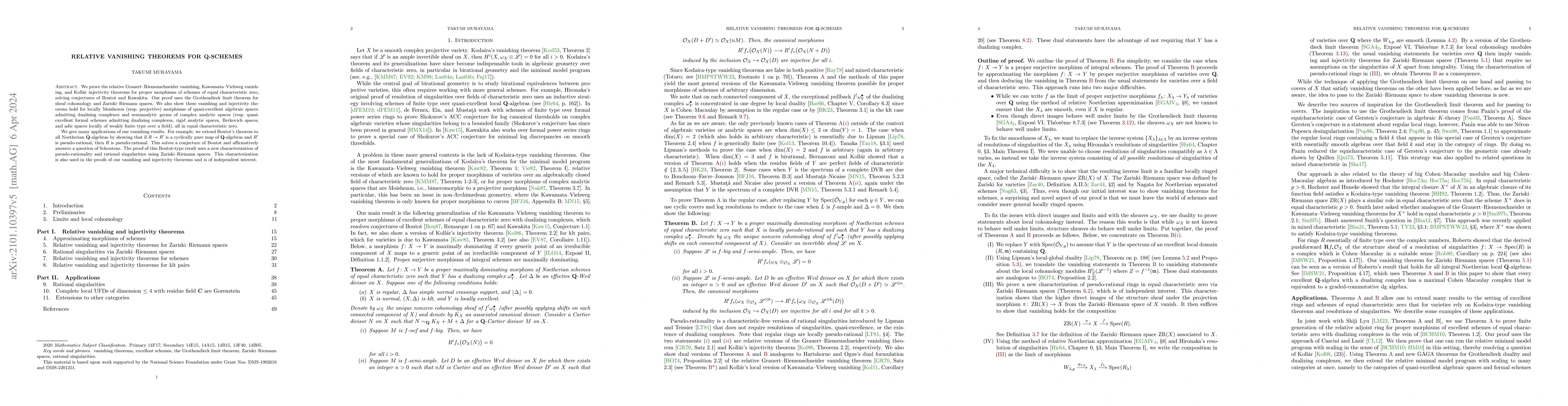 Thumbnail for Relative vanishing theorems for $\mathbf{Q}$-schemes