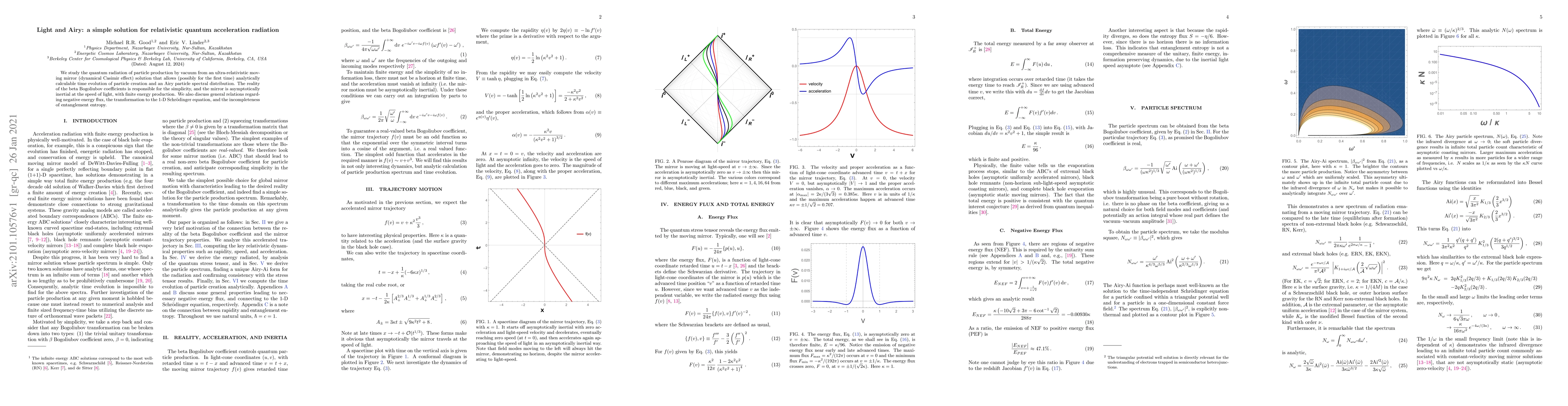 Thumbnail for Light and Airy: a simple solution for relativistic quantum acceleration
  radiation